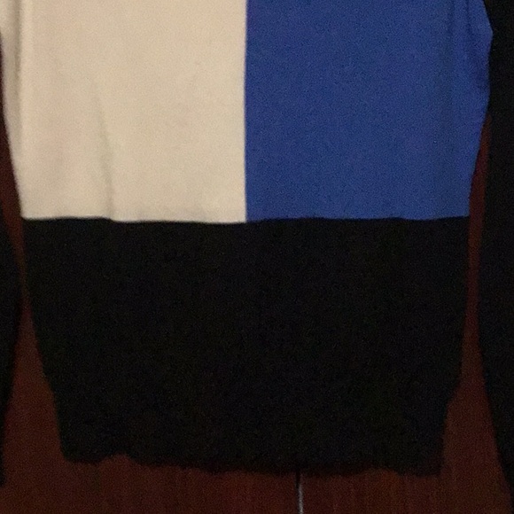 Ralph Lauren color block sweater black small off white and royal blue like new - Picture 2 of 5